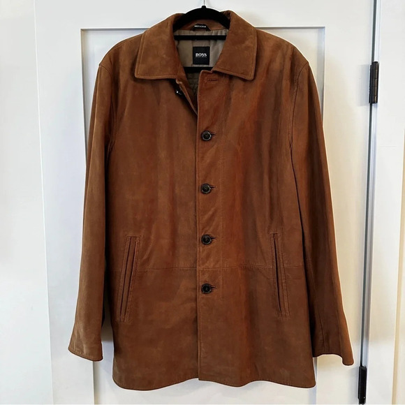 Hugo Boss Other - Hugo Boss Chadwick Suede Jacket in Rust Brown - Size 44R